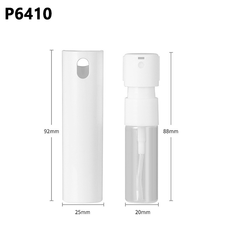Cosmetic Packing 10ml Plastic Empty White Liquid Spray Bottle Hand Press Oil Perfume Spray Bottle Atomizer 