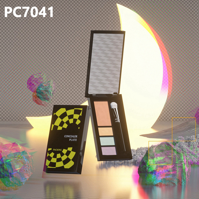  Personalized Container 18.3g/2.6g/0.75g*3 ABS Eco-friendly New Product Eyeshadow Case Eyebrow Powder Cosmetic Packaging
