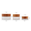 30ml 50ml 100ml Glass Jar Cosmetics Packaging Bamboo Lid Face Cream Container Glass Cream Jar with Bamboo Cap