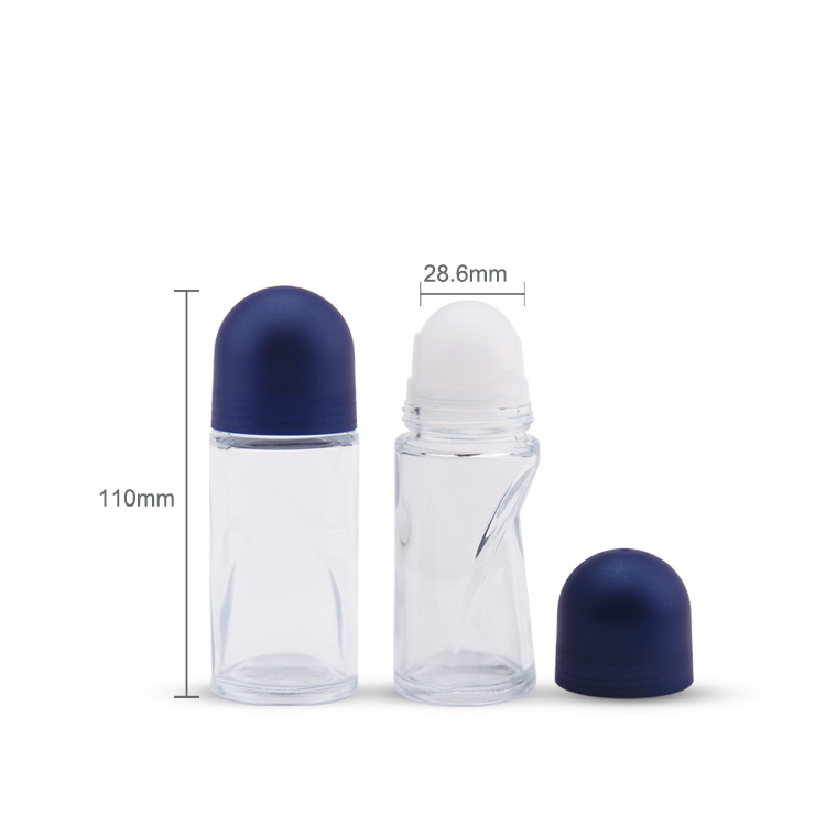 Cosmetic Packaging Wholesale Good Quality Manufacture 50ml Custom Roll on Glass Bottle 