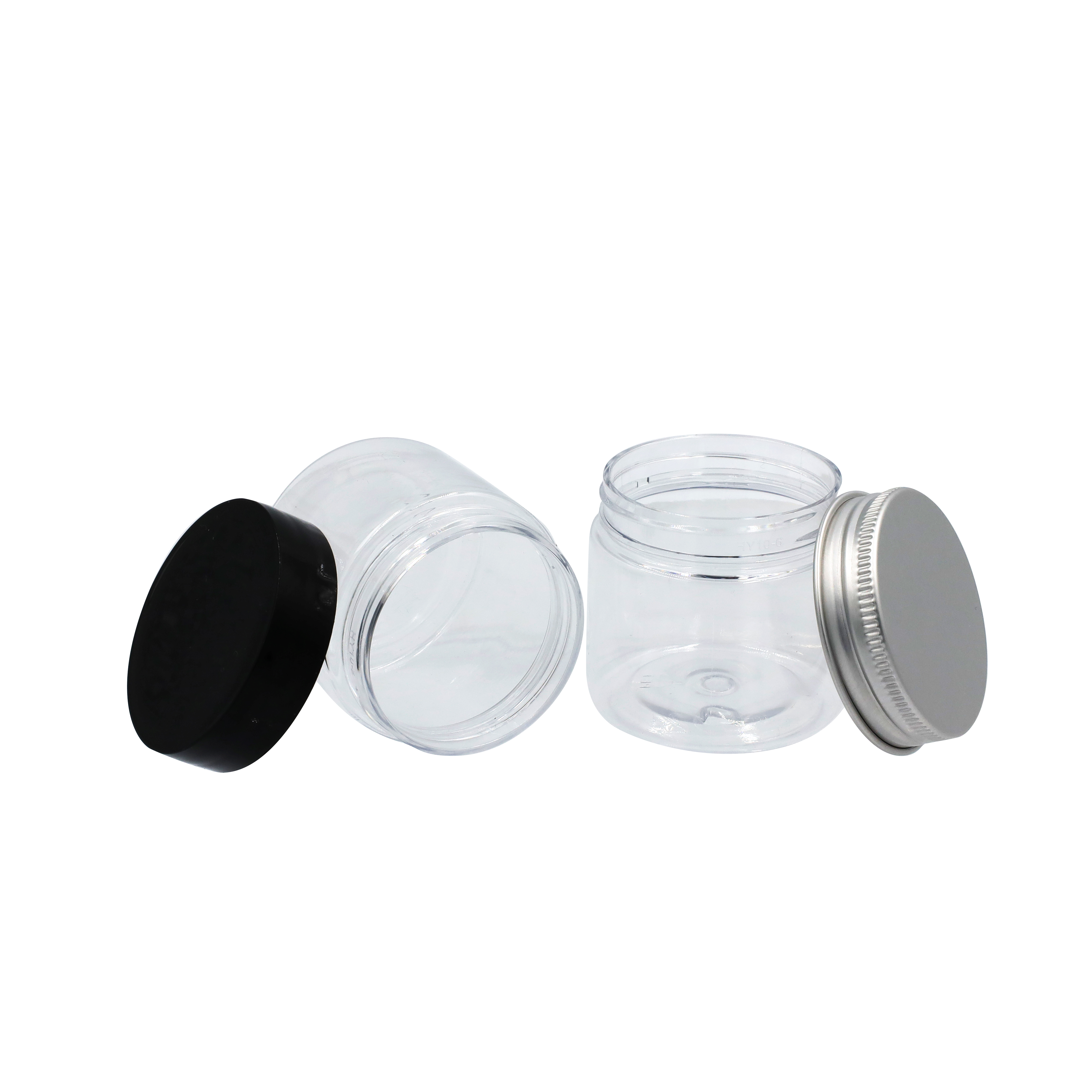 Food Grade Pet Containers Plastic Jar Clear Wide Mouth 30ml 40ml 50ml 60ml 80ml Plastic Pet Jars with Lids