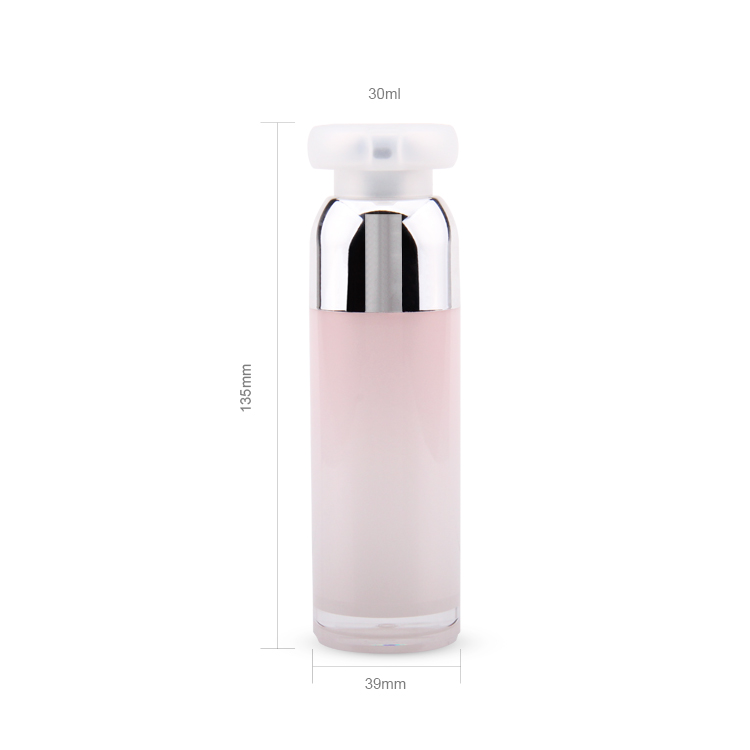 Wholesale Custom Empty Cosmetic Packaging Bulk Private Label 30ml Airless Pump Bottle,Pink Airless Lotion Bottle