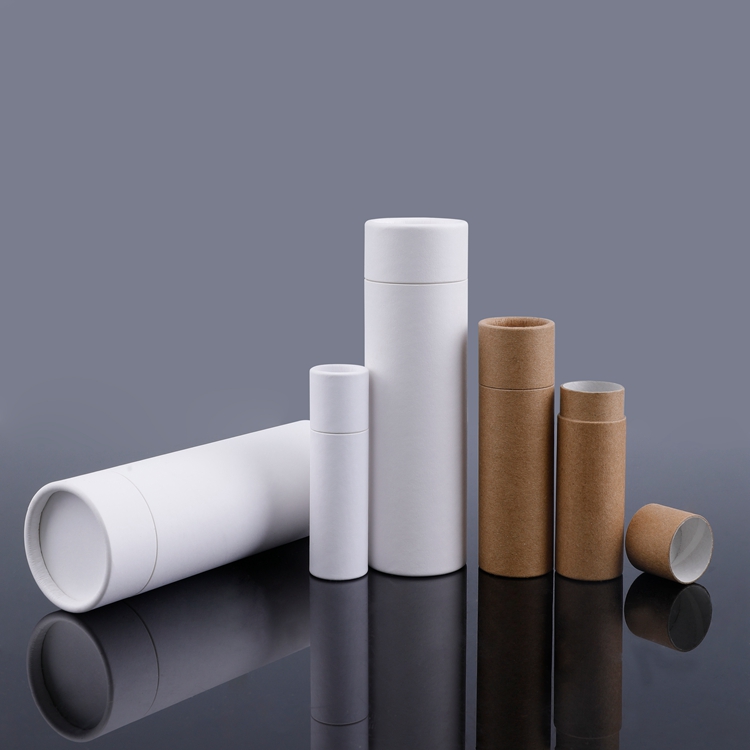 Eco Friendly Biodegradable Cosmetic Containers Cardboard Paper Tube Packaging,Kraft Lipstick Deodorant Cardboard Boxes Packaging Tubes