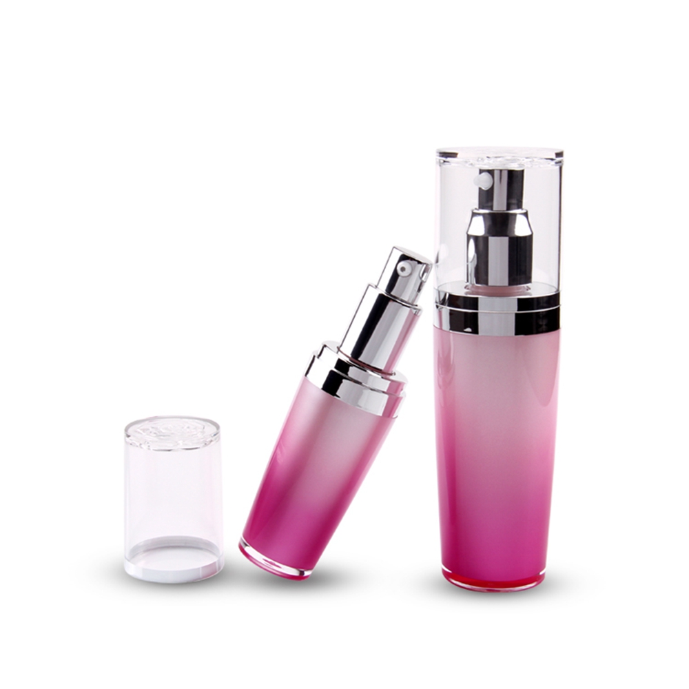 China Supplier Beauty Containers Cosmetic Packaging 15 30 60 100ml Acrylic Foundation Airless Lotion Pump Bottle