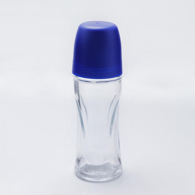 High Quality Custom Color And Size Height 146mm Ball Diameter 28.6mm 65ml Empty Clear Multifunctional Fragrance Essential Oil Antiperspirant Deodorant Glass Bottle Roll on