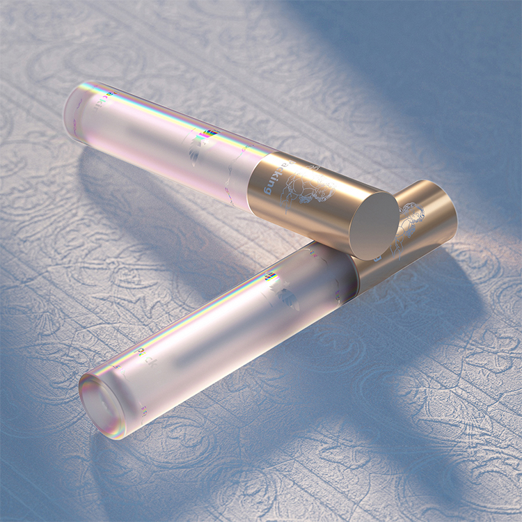 Private Label Empty Container Cylinder 4ml ABS PETG Transparency Lip Gloss Tubes Lip Glaze