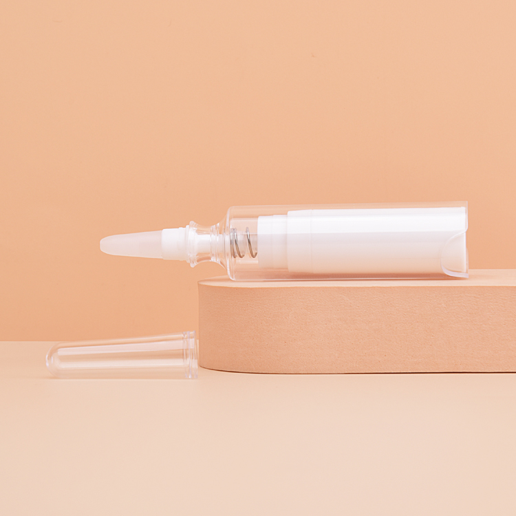 Cosmetics 5ml 10ml Airless Eye Serum Ampoule Bottle Syringe Plastic Skincare Essence Cream Oil Roller Massage Bottle Applicator