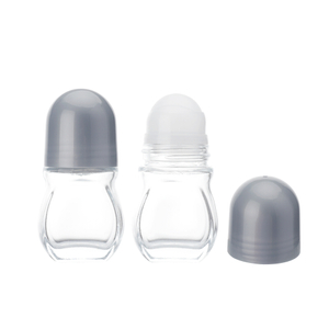 Empty Clear 50mL Custom Color Wholesale Cosmetic Container Packaging 50ml Deodorant Glass Roll on Bottle,Perfume Roll On Bottle