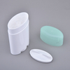  Personal Care 40g 76g Empty Oval Flat PP Rotatable Replaceable Biodegradable Plastic Deodorant Roll on Bottle Deodorant Bottle Oval