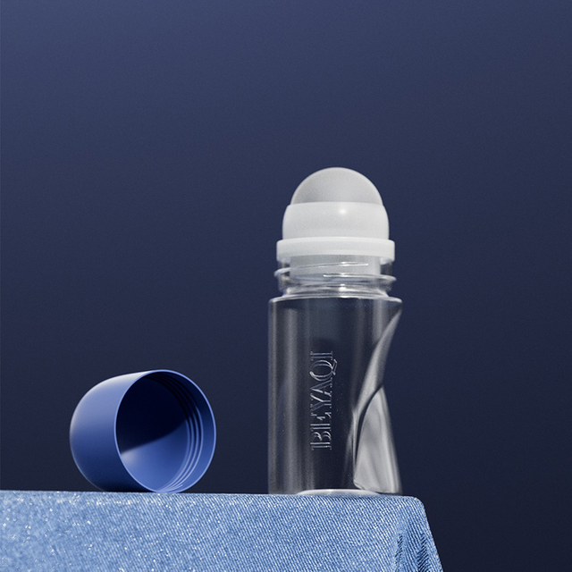 Custom Personal Care Wholesale Antiperspirant 50ml Empty Cylinder Roller Ball Bottle PET Plastic Roll-On Deodorant Bottle