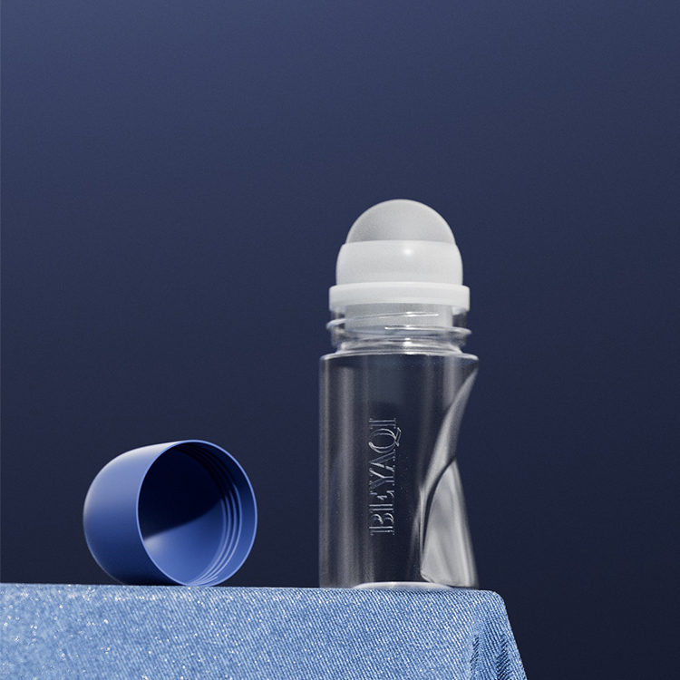 Custom Personal Care Wholesale Antiperspirant 50ml Empty Cylinder Roller Ball Bottle PET Plastic Roll-On Deodorant Bottle