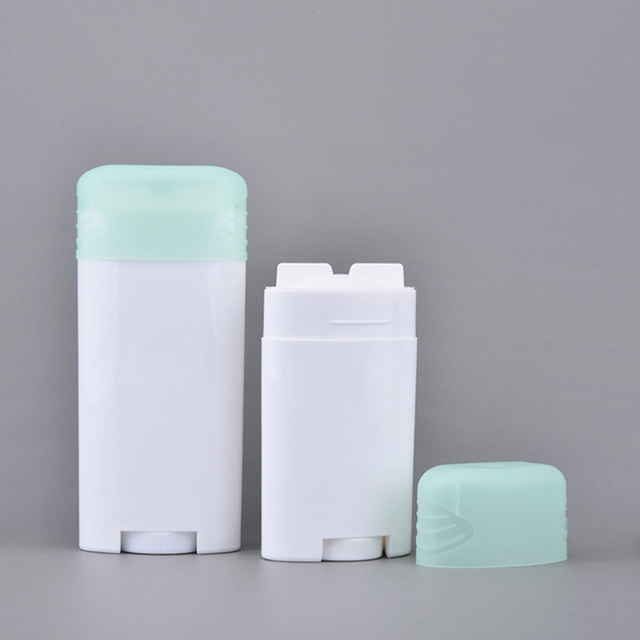  Personal Care 40g 76g Empty Oval Flat PP Rotatable Replaceable Biodegradable Plastic Deodorant Roll on Bottle Deodorant Bottle Oval