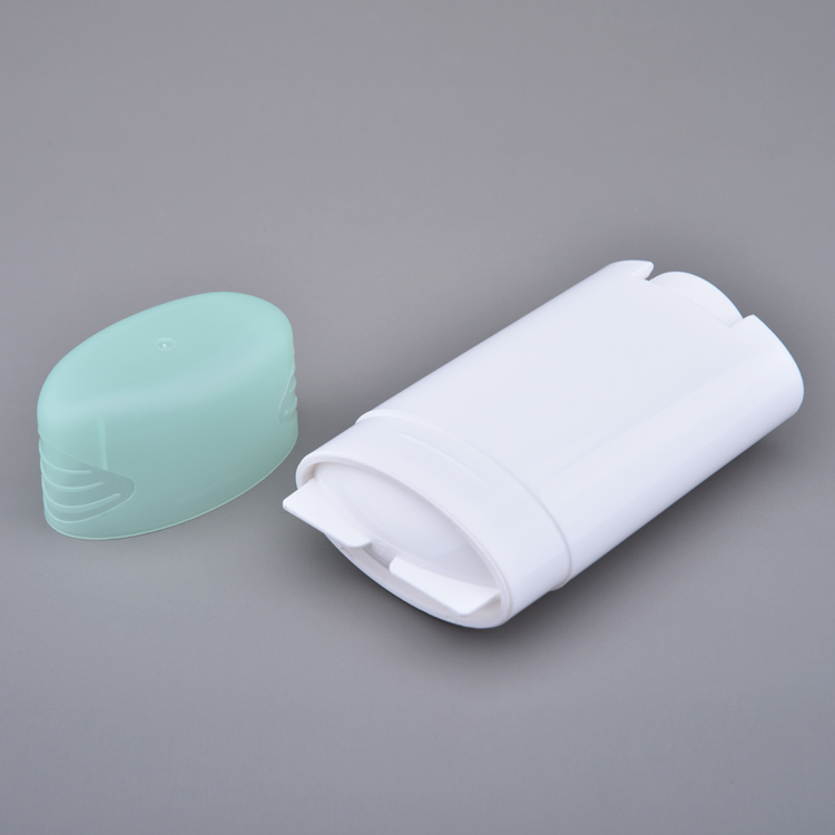  Personal Care 40g 76g Empty Oval Flat PP Rotatable Replaceable Biodegradable Plastic Deodorant Roll on Bottle Deodorant Bottle Oval